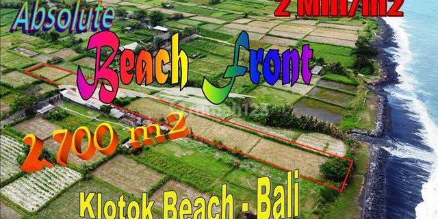 Tepi Pantai View Sawah Dan Gunung 2,700 M2 di Klungkung, Bali 1