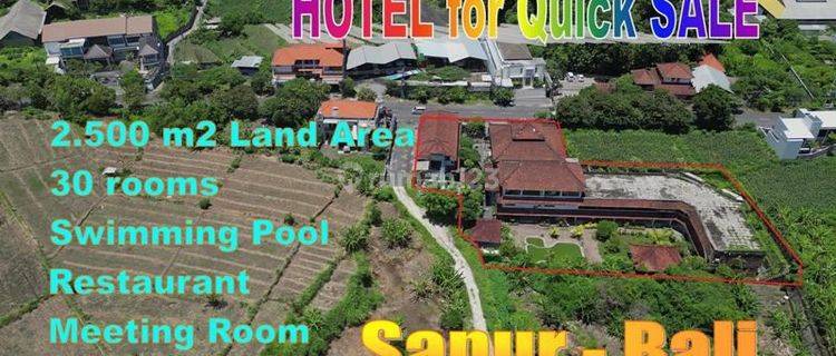 Lokasi Super Strategis Bangunan Ex Hotel Dijual di Sanur Bali 1