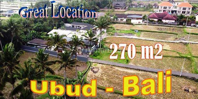 270 M2 With Rice Fields And Mountain View In Ubud Pejeng 1