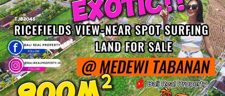 Land For Sale 900 M2 Ready To Build Closed To Medewi Beach 1