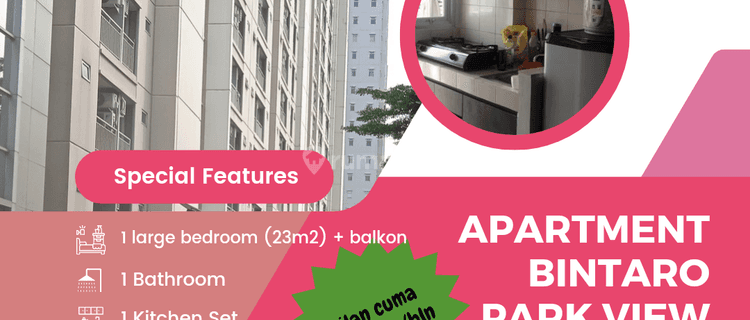 Cut Loss. Ngapain Sewa Kalo Bisa Cicil Seharga Sewanya 3 jt/bln. Apartment Bintaro Park View, Jakarta Selatan 1