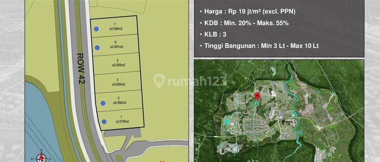 Tanah Kavling Tabebuya Lokasi Terbaik Bebas Banjir di Bsd City 1