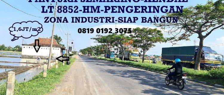 Tanah Zona Industri Dekat Kik pinggir Jalan Raya Pantura lingkar Kaliwungu Kendal