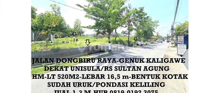 Tanah HM Raya Dongbiru Dekat UNISULA/RS Sultan Agung, dekat Kantor Kecamatan Genuk Semarang 1