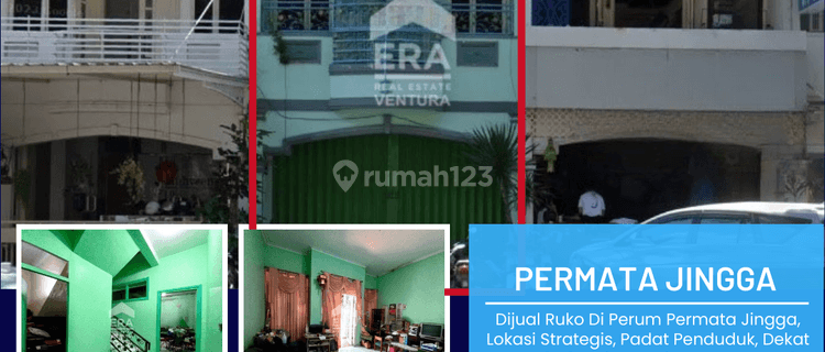 Dijual Ruko Di Perum Permata Jingga, Dekat Jalan Soekarno Hatta 1