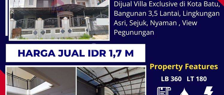 Villa Exclusive 3.5 Lantai Di Kota Batu, View Pegunungan 1