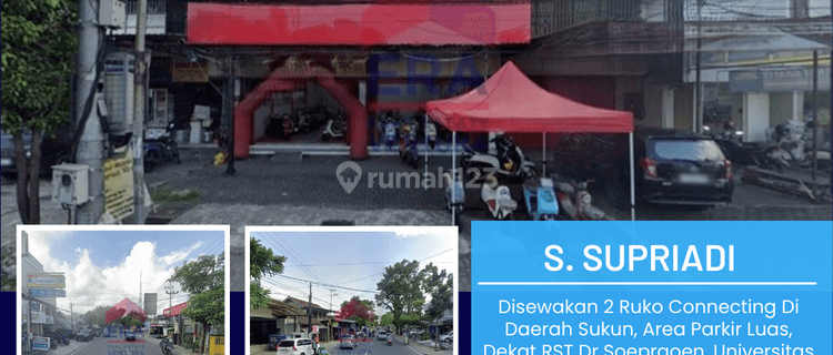 Disewakan 2 Ruko Connecting Daerah Sukun, Area Parkir Luas 1