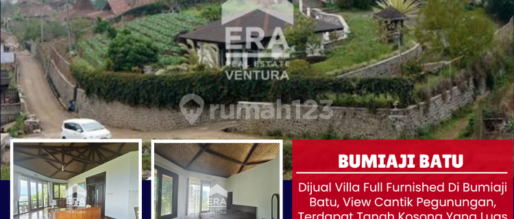 Dijual Villa Full Furnished di Bumiaji Batu, View Pegunungan 1