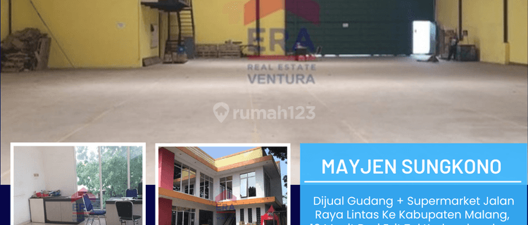 Dijual Gudang + Supermarket Jalan Raya Lintas Ke Kabupaten Malang 1