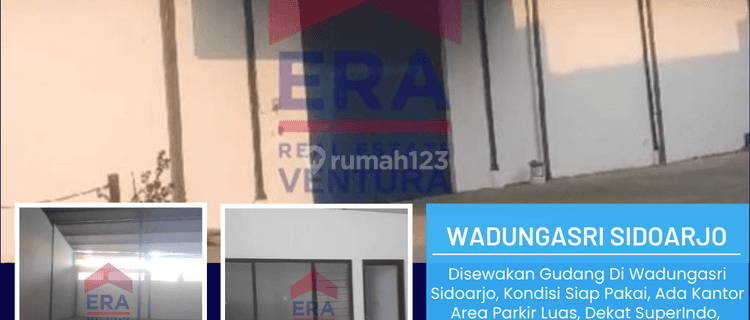 Gudang Di Wadungasri Sidoarjo, Ada Kantor, Area Parkir Luas 1