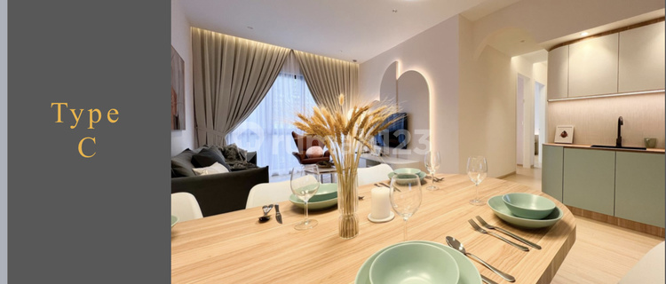 For Sale New Apartment Parkland Suites Malacca Type C 3 Br 90 Sqm 1