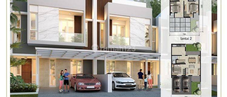 Rumah 2 Lantai Cluster Marigold Golden East Kebomas 1 Gresik 1