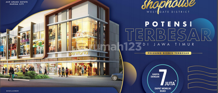 Two and Three Story Shophouses Garnet Place Akr Land Manyar Gresik 1