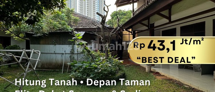 Kebayoran Baru Rumah Hitung Tanah Halaman Luas Area Exclusive Dekat Senayan & Sudirman 1