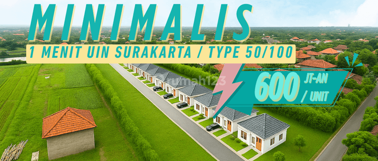 Rumah Kualitas Premium 1 menit Selatan UIN Surakarta 1