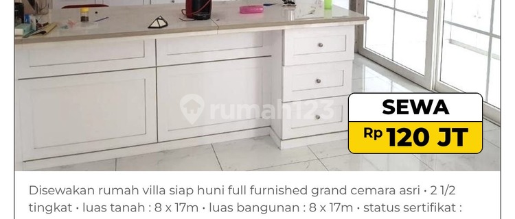 For Rent: Fully Furnished Villa House Ready to Occupy, Grand Cemara Asri 1