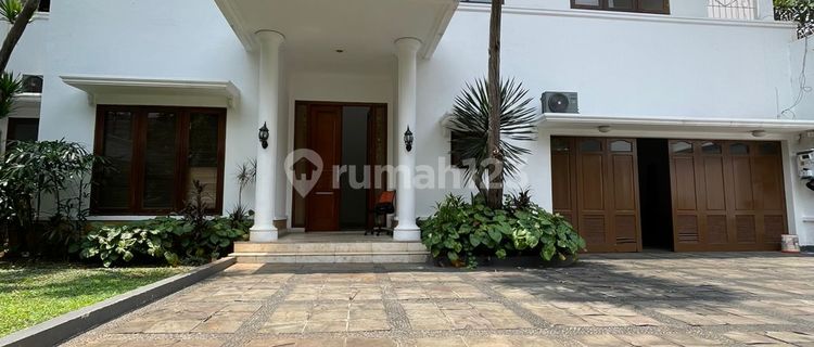 Luxury House for Sale Cheap in Kemang Area, South Jakarta, With Swimming Pool, Front and Back Garden, Wide Road, Quiet Location and Flood-Free 1