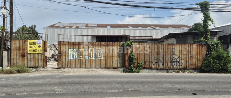 Disewakan Tanah+Gudang Siap Pakai Lokasi Strategis Tengah Kota Depan Jalan Besar Ramai Akses Jalan Besar 1
