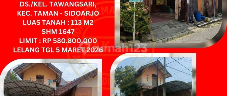 Jual Rumah Lelang Bank di Sidoarjo (Griya Taman Sari) : Lelang Kpknl 1