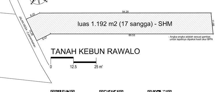 Dijual TANAH KEBUN di Jl Panembahan Rawalo | bisa dilalui mobil 1