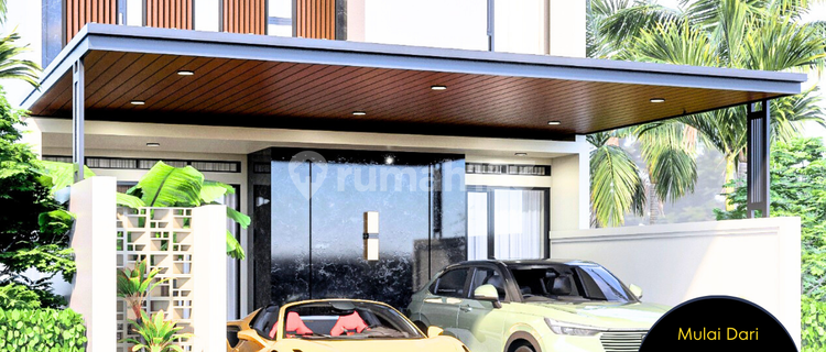 Rumah Moderen Dua Lantai Pinggir Jalan Utama 1