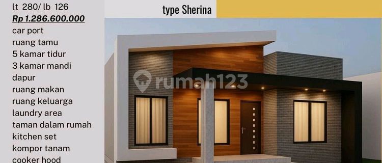 "Beverly House Type Sherina di Penfui - Dekat Bandara & Undana, 5 Kamar Tidur dengan Taman Dalam & Fasilitas Lengkap 1