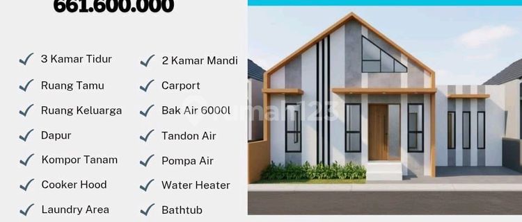 "Beverly House Type Silvana di Alak - 3 Kamar Tidur dengan Fasilitas Lengkap, Bonus Kitchen Set Hanya Rp 661.600.000!" 1