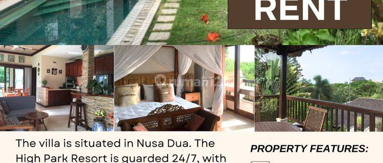 Villa High Park For Rent In Nusa Dua  1