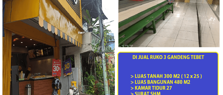 Ruko di Jl Sahardjo Tebet, Jakarta Selatan 480 m Bagus 1