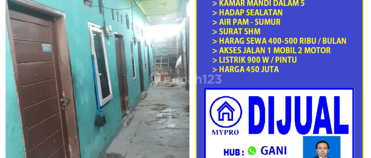 di Jual Rumah Kontrakan Jl Kp Belakang Kamal, Jakarta Barat 1