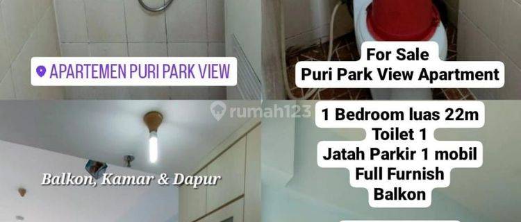 Dijual Apartemen Puri Park View full furnished lokasj strategis dekat ke Puri Mall, Lippo Puri dan Kebon jeruk 1