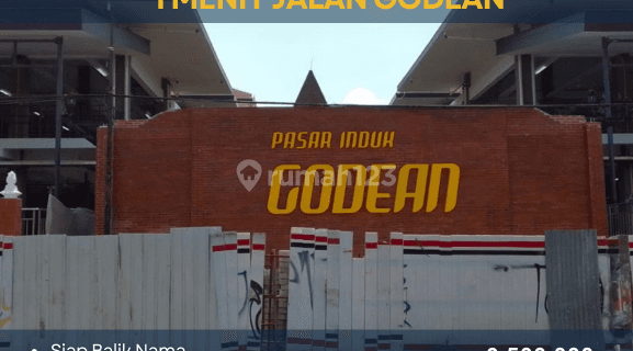 Tanah Dijual Sleman, Barat Pasar Godean, SHM P 1