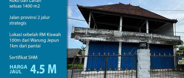 Dijual Disewakan Ruko Dan Lahan Jl Raya Denpasar Gilimanuk Bali 1