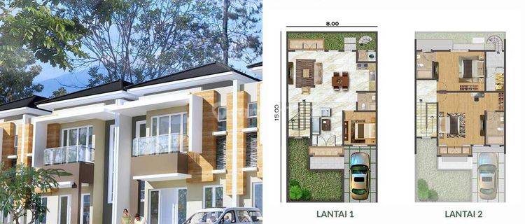 Rumah Golf Island Cluster Violin Uk 8x15 Posisi Badan 1