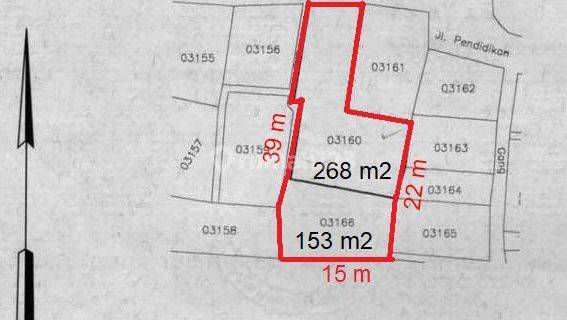 Dijual Tanah @6,5 Juta-an LT 421 m2 dekat TOL Simatupang -GRATIS Rumah kost 2 lantai 1