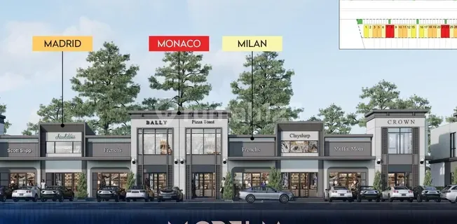 For Sale: MORELIA Business Plaza Shop House with Mezzanine Type, Podomoro Tenjo City, Bogor 1