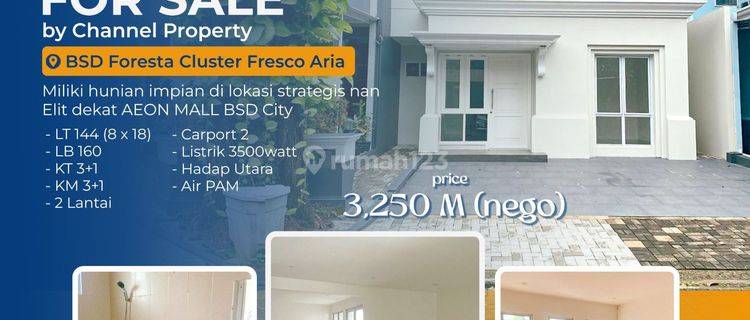 Dijual cepat Rumah cluster baru siap huni Foresta bsd city, an 1