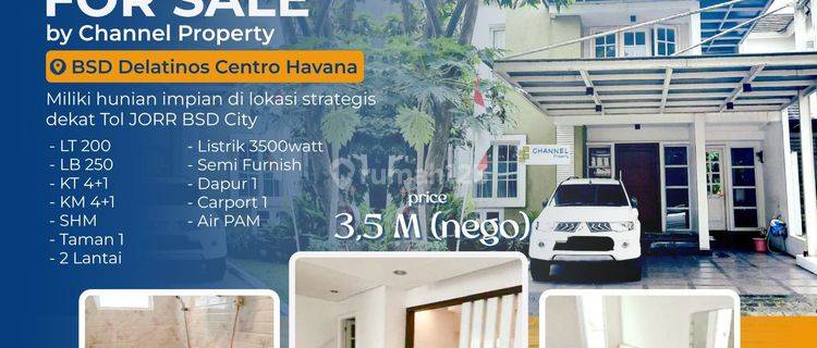 Rumah Siap Huni Delatinos Centro Havana Bsd City, Ys 1