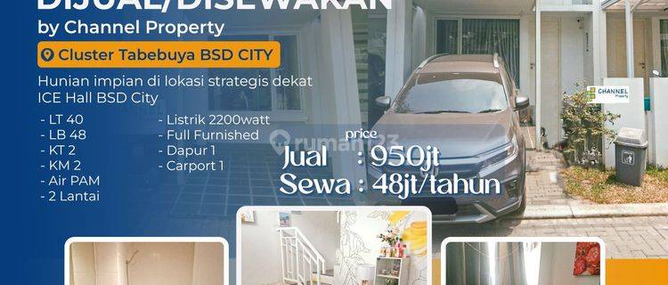 Dijual cepat rumah cluster siap huni Tabebuya Bsd city, ea 1