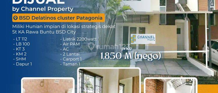 Dijual Cepat Rumah cluster siap huni Delatinos Bsd city, an 1