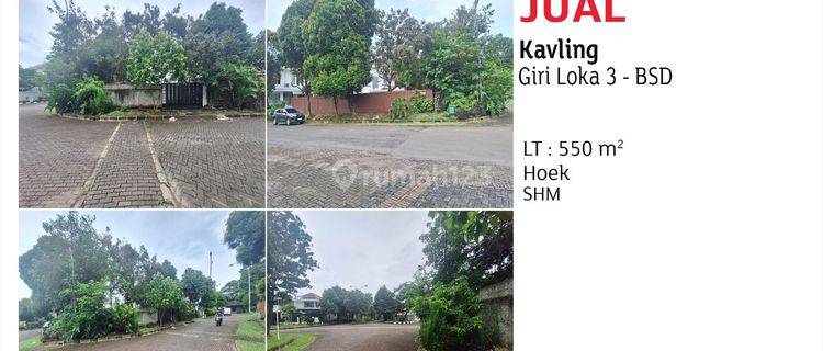 jual kavling hoek giriloka 3 bsd city 1