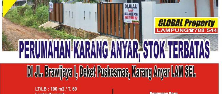 Rumah Baru Cuma 3 Unit di Karang Anyar Dekat Puskes Karang Anyar 1