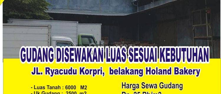 Gudang di Daerah Korpri Bisa Disewa Sesuai Kebutuhan Luas 1