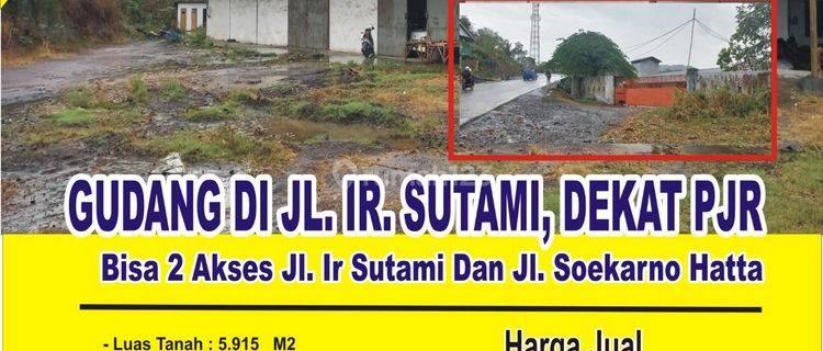 Gudang di Pinggir Jalan Sutami Dekat Pjr Siap Pakai 1