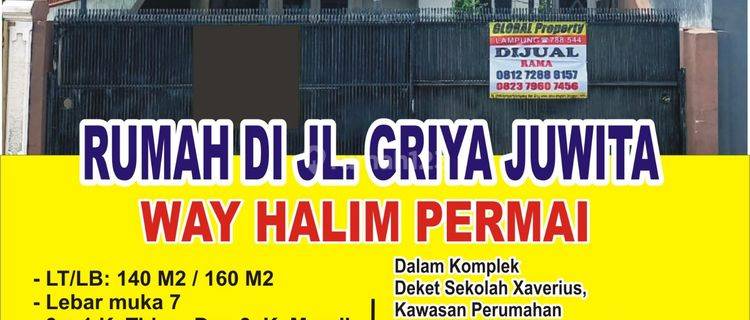 Rumah di Komplek Way Halim Permai Siap Huni 1