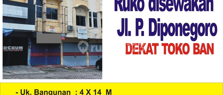 Ruko 3 lantai di pinggir jalan Diponegoro Bandar Lampung siap pakai 1