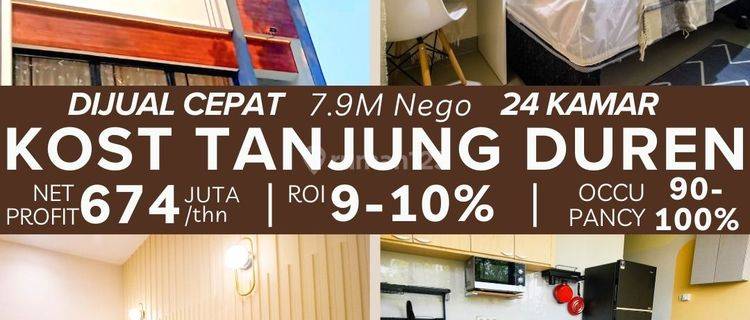 Rumah Kost Tanjung Duren Roi 9 Sampai 10 Persen Per Tahun Full Terisi 1