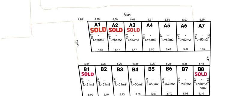 Tanah kavling luas 50  , 53 di Kom Binamarga  Pondok Kelapa  1