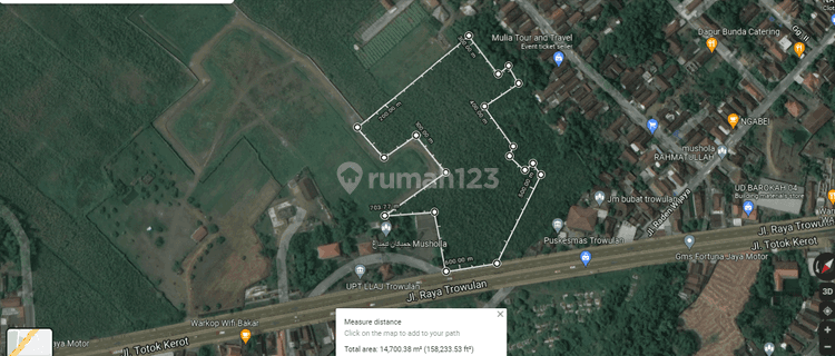 Tanah Murah di Trowulan, Mojokerto SHM 14.699 M², Luas 1,4 Ha 1