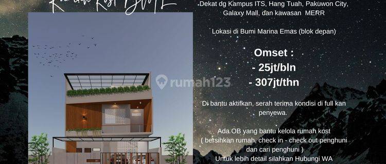 Kost 16 Kamar di Bumi Marina Emas, Surabaya SHM Area Kampus Its 1